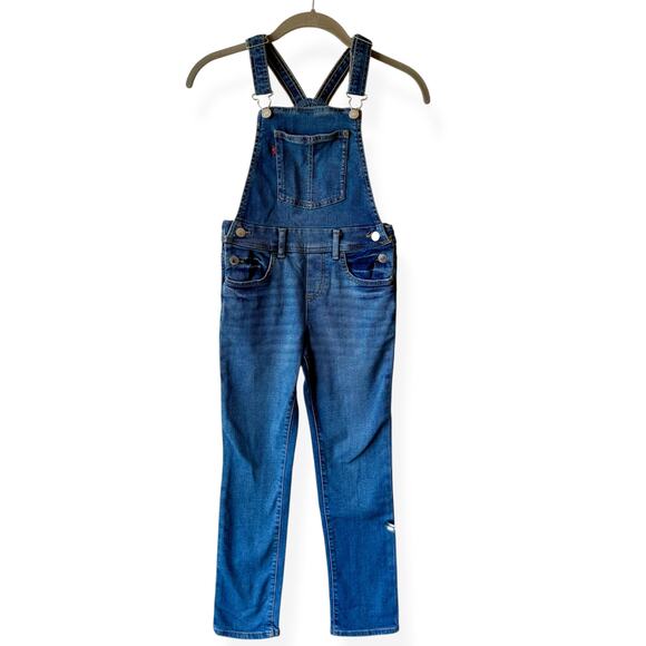 Levi's Girlfriend Denim Overalls Girls 7 - Picture 1 of 10